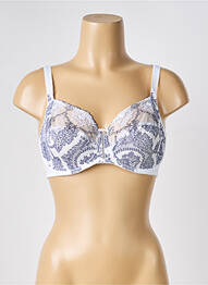 Soutien-gorge effet matière satinée haut soutien-gorge emboitant blanc EMPREINTE femme