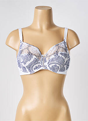 Soutien-gorge effet matière satinée haut soutien-gorge emboitant blanc EMPREINTE femme