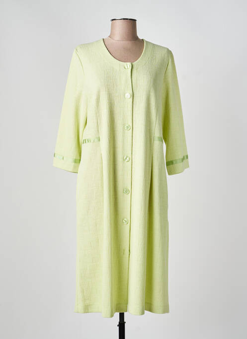 Robe de chambre tissage jersey vert SENORETTA femme