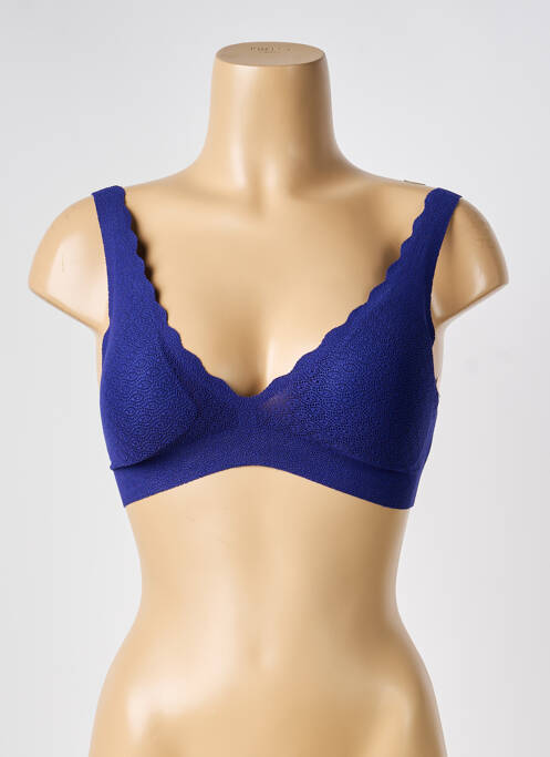 Soutien-gorge sans armature haut soutien-gorge avec mousse de rembourrage amovible bleu SLOGGI femme