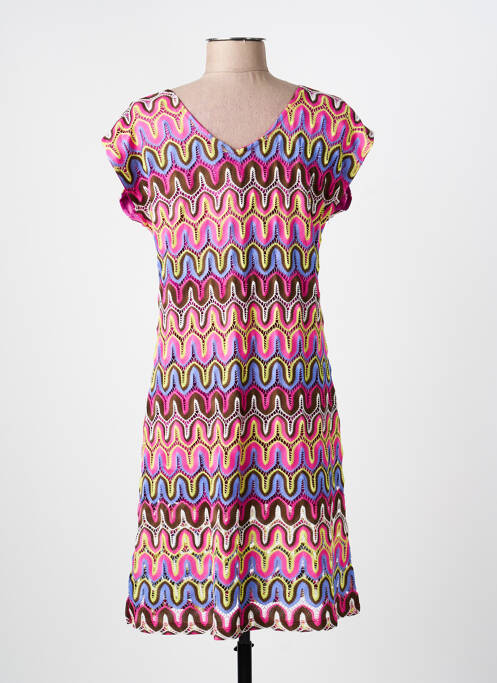 Robe mi-longue violet SENORETTA femme