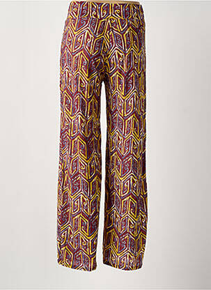 Pantalon large tissage popeline taille normale rouge AMPARO femme