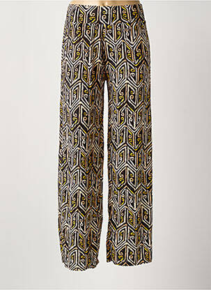 Pantalon large tissage popeline taille normale noir AMPARO femme
