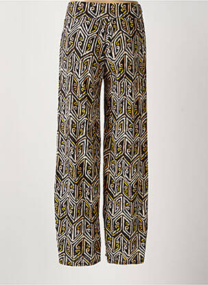 Pantalon large tissage popeline taille normale noir AMPARO femme