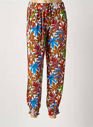 Pantalon 7/8 stretch taille normale rouge AMPARO femme