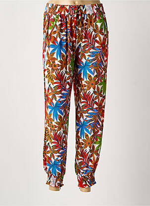 Pantalon 7/8 stretch taille normale rouge AMPARO femme