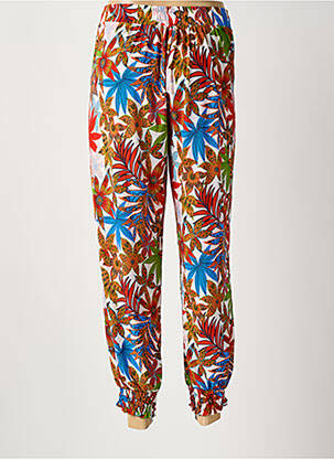 Pantalon 7/8 stretch taille normale rouge AMPARO femme
