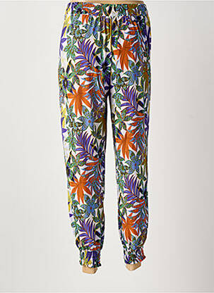 Pantalon 7/8 stretch taille normale bleu AMPARO femme