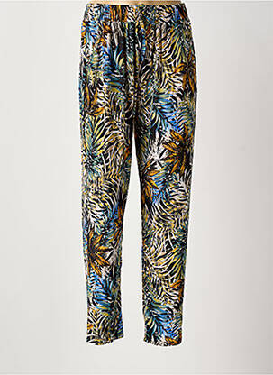 Pantalon droit stretch taille normale bleu AMPARO femme