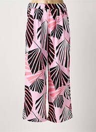 Pantalon large tissage popeline taille normale rose ROSA FASHION femme