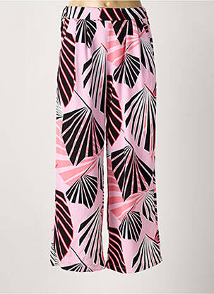 Pantalon large tissage popeline taille normale rose ROSA FASHION femme