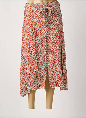 Jupe longue coupe droite orange ROSA FASHION femme