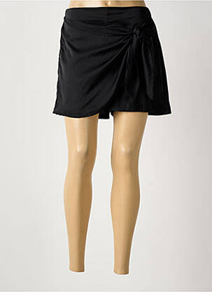 Jupe short taille élastique noir ROSA FASHION femme