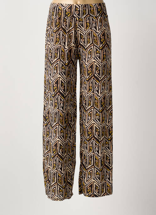 Pantalon large tissage popeline taille normale noir AMPARO femme