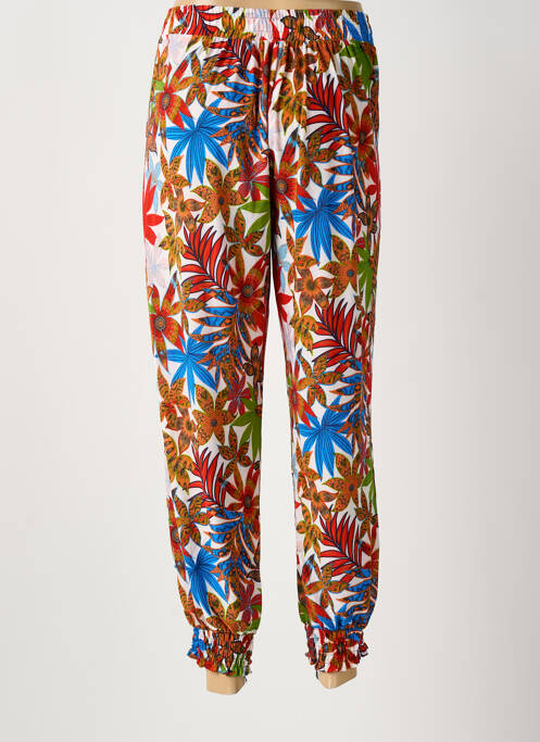 Pantalon 7/8 stretch taille normale rouge AMPARO femme