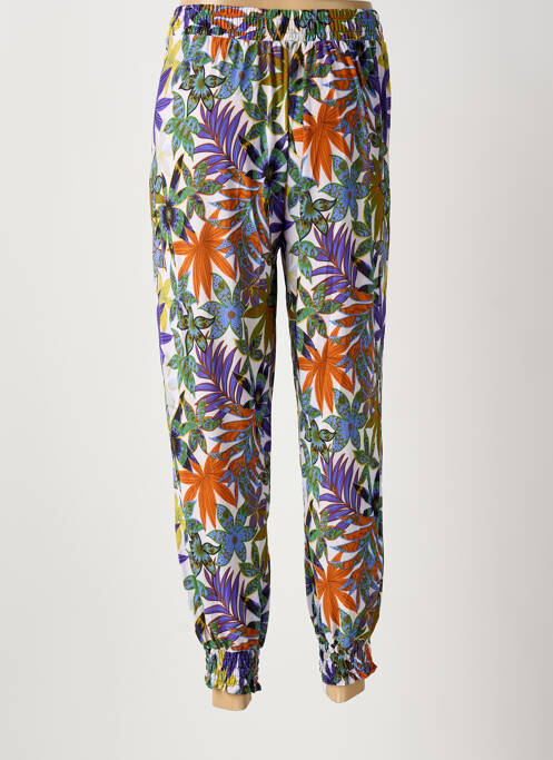 Pantalon 7/8 stretch taille normale bleu AMPARO femme