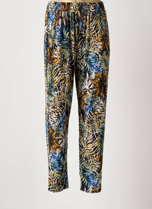 Pantalon droit stretch taille normale bleu AMPARO femme