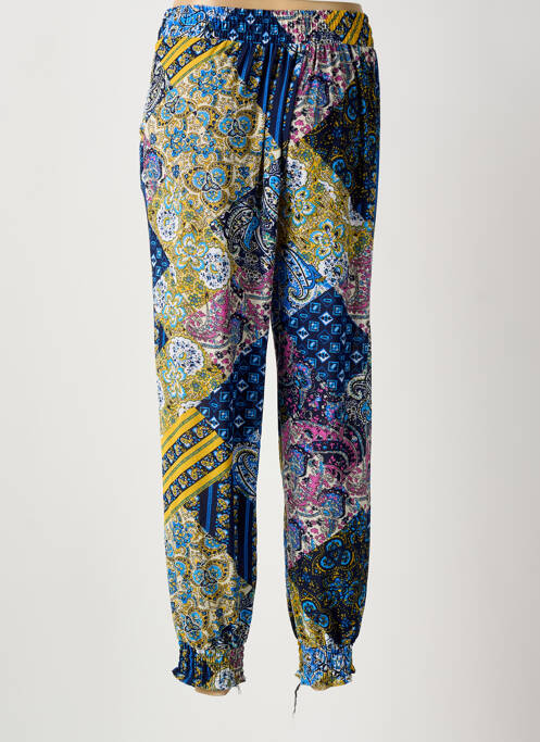 Pantalon droit stretch taille normale bleu AMPARO femme
