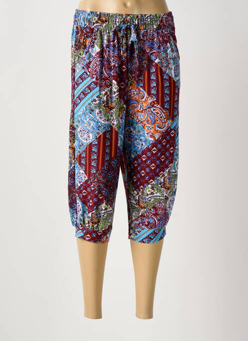 Pantacourt stretch taille normale bleu AMPARO femme