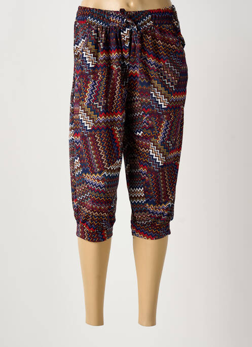 Pantacourt stretch taille normale bleu AMPARO femme
