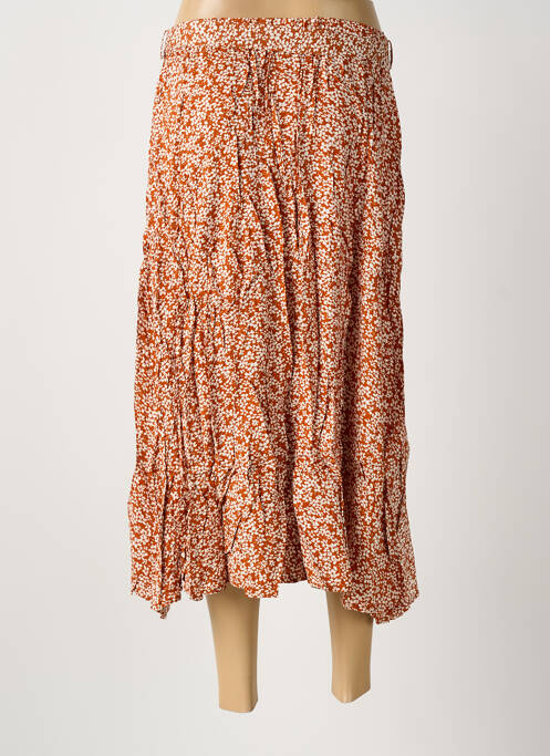 Jupe longue coupe droite orange ROSA FASHION femme