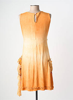 Robe courte sans manche sans manche orange DY DESIGN femme