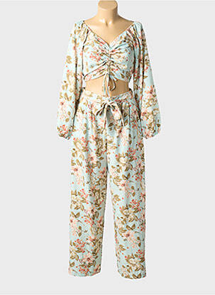 Ensemble pantalon coupe fluide bleu ROSA FASHION femme