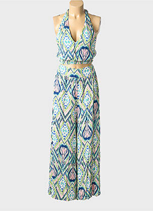 Ensemble pantalon coupe large vert ROSA FASHION femme