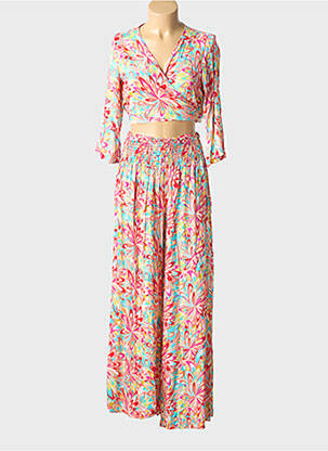 Ensemble pantalon manches longues rouge ROSA FASHION femme