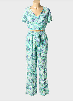 Ensemble pantalon coupe fluide vert ROSA FASHION femme