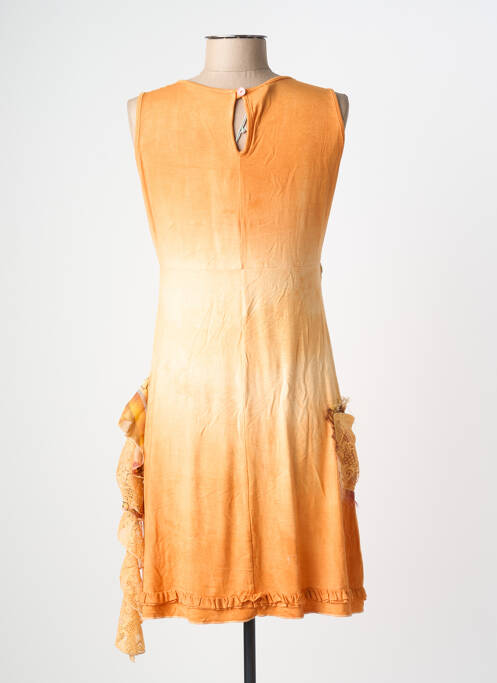 Robe courte sans manche sans manche orange DY DESIGN femme