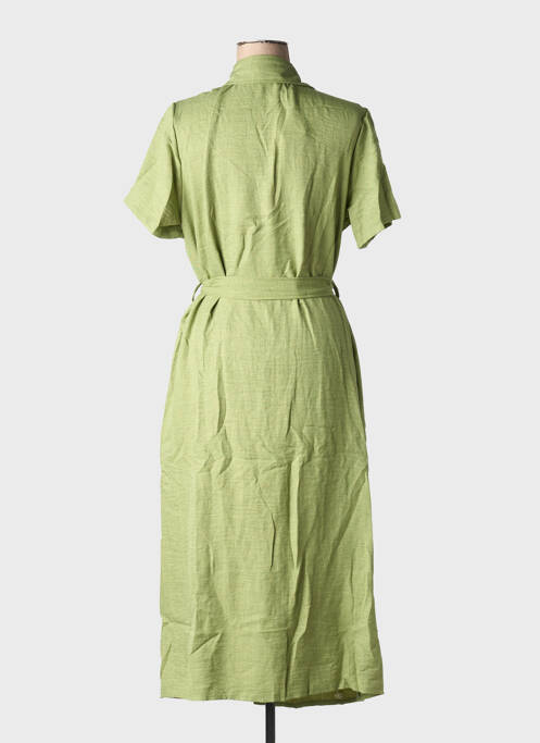 Robe longue manches courtes manches courtes vert ROSA FASHION femme