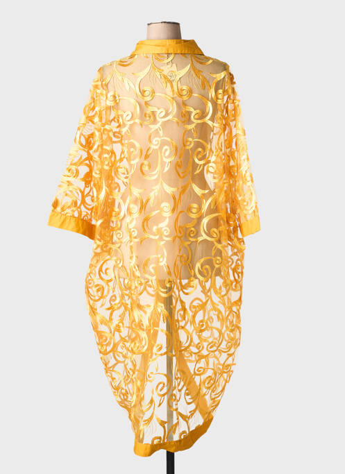 Veste chic manches 3/4 jaune BUBBLEE femme