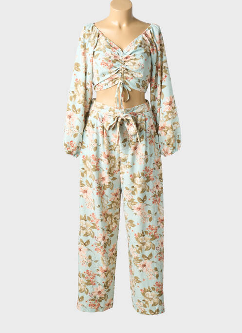 Ensemble pantalon manches longues bleu ROSA FASHION femme