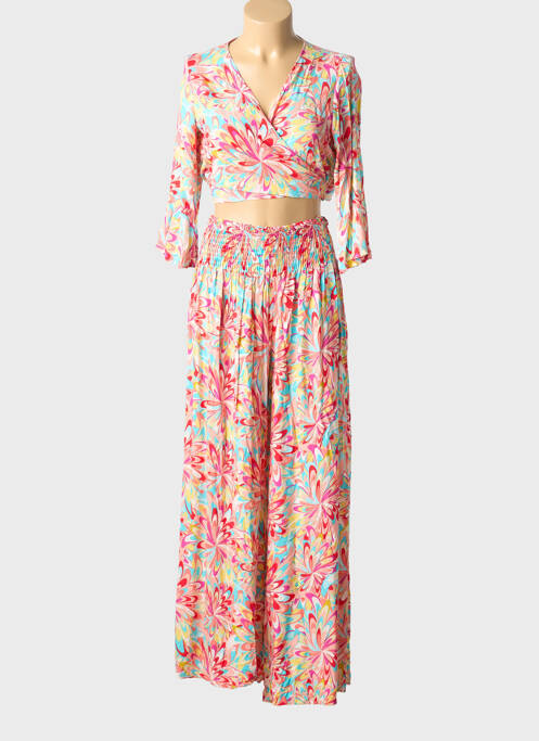 Ensemble pantalon manches longues rouge ROSA FASHION femme