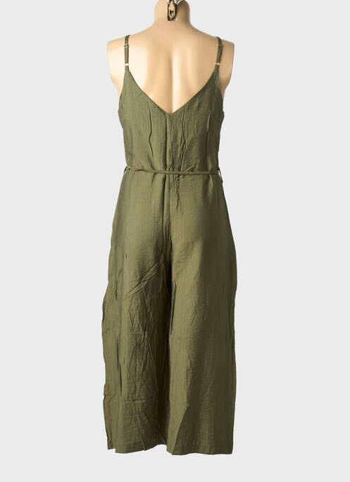 Combi-pantalon tissage crêpe fines bretelles vert ROSA FASHION femme