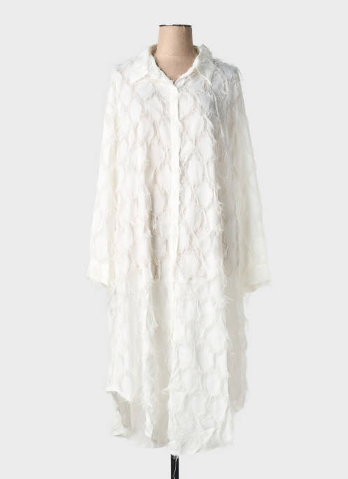 Robe mi-longue blanc BUBBLEE femme