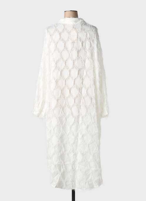 Robe mi-longue blanc BUBBLEE femme