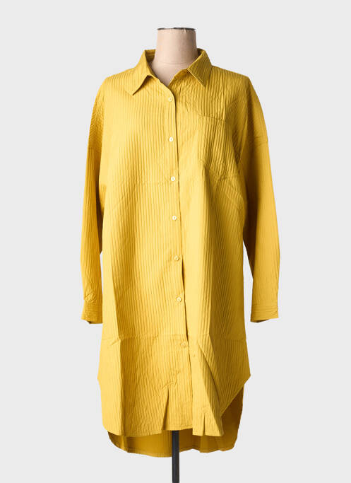 Robe mi-longue jaune BUBBLEE femme