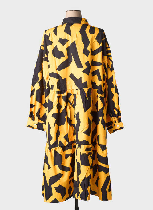 Robe mi-longue jaune BUBBLEE femme