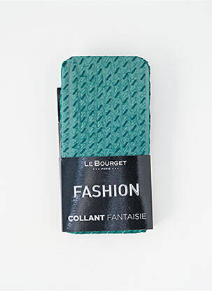 Collants imprimé fantaisie vert LE BOURGET femme
