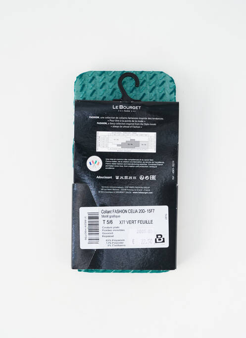 Collants vert LE BOURGET femme
