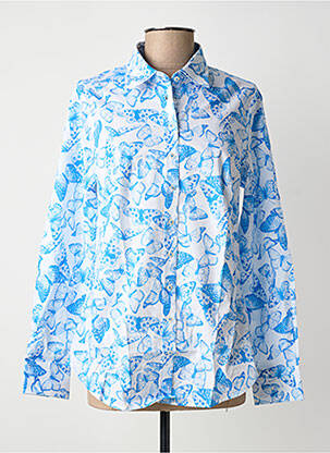 Chemisier imprimé fantaisie manches longues bleu HAWES & CURTIS femme
