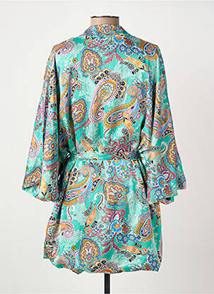 Veste kimono fermeture ceinture à nouer à la taille vert ROSA FASHION femme