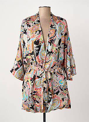 Veste kimono manches longues noir ROSA FASHION femme