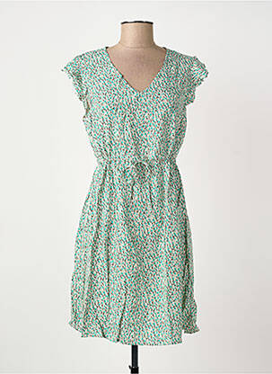 Robe courte manches courtes manches courtes blanc R & F femme