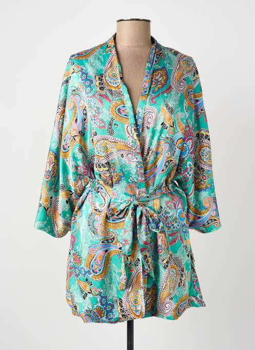 Veste kimono manches longues vert ROSA FASHION femme