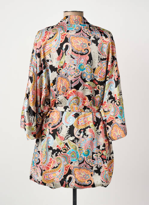 Veste kimono manches longues noir ROSA FASHION femme