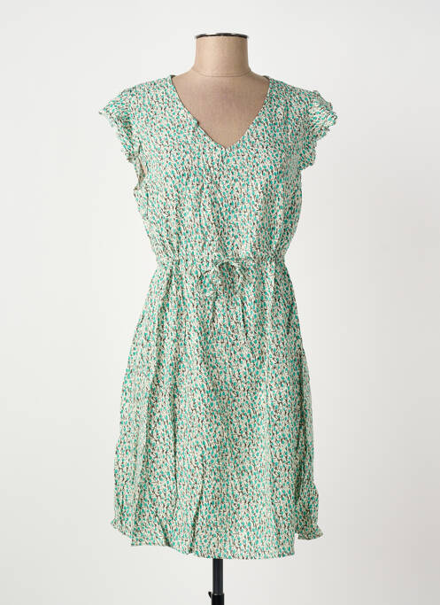 Robe courte manches courtes manches courtes blanc R & F femme