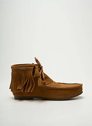 Bottines/boots nubuck talon plat jusqu'à 3cm marron LES TROPEZIENNES PAR M.BELARBI femme